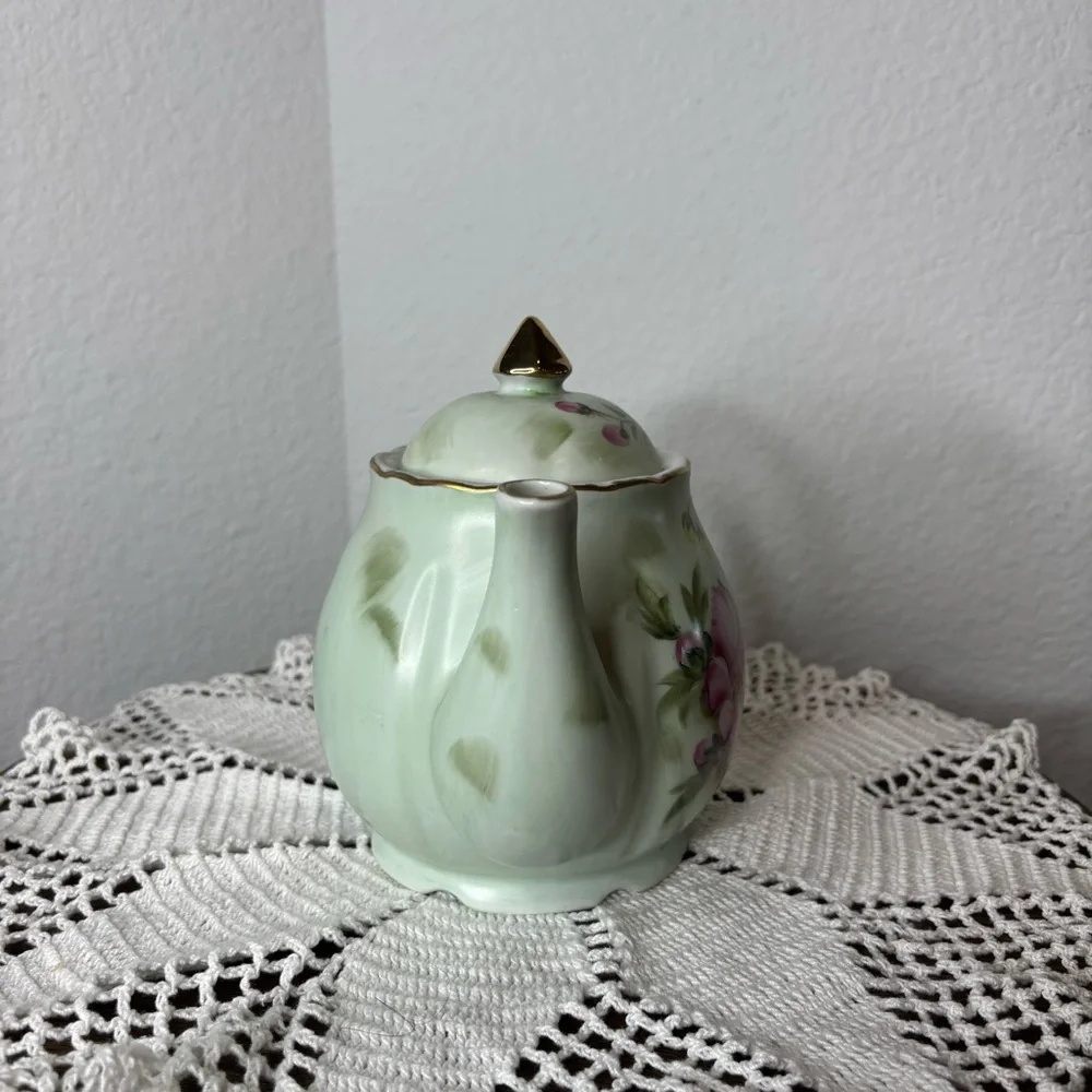 Rare Vintage Lefton Floral Musical Teapot - Picture 6 of 12